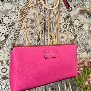 Kate Spade Hot Pink Clutch with Chain Strap